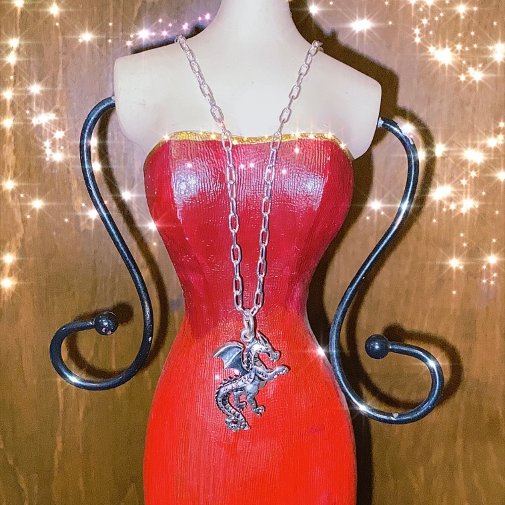 Handmade Silver Dragon Necklace